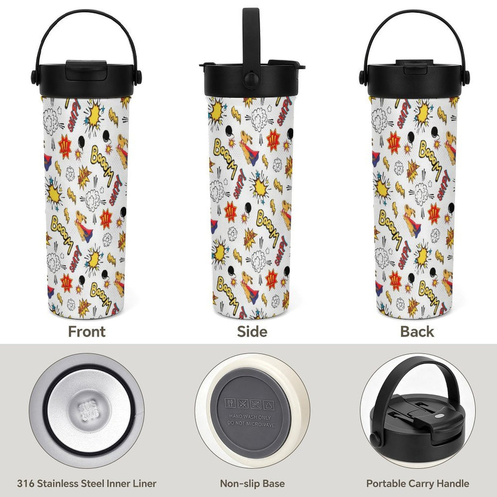 Super Dog 20oz Tea Tumbler with Carry Handle
