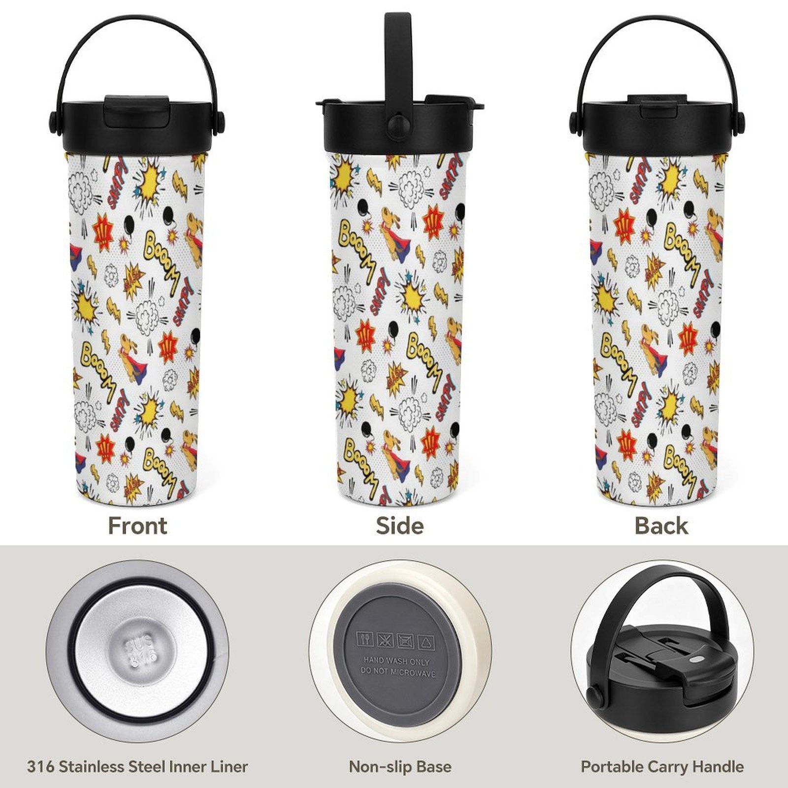 Super Dog 20oz Tea Tumbler with Carry Handle