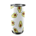 Avocado Characters - 20oz Mobile Tumbler with Lid (Black Lock) One Size 20oz Travel Mug Food Printed Offshore