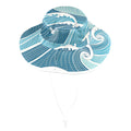 Ocean Waves Wide Brim Bucket Hat Wide Brim Bucket Hat Ocean Printed Offshore Surf