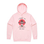 I Want To Be-Leaf, UFO - Mens Hoodie Pink Mens Hoodie Printed In Australia Sci Fi