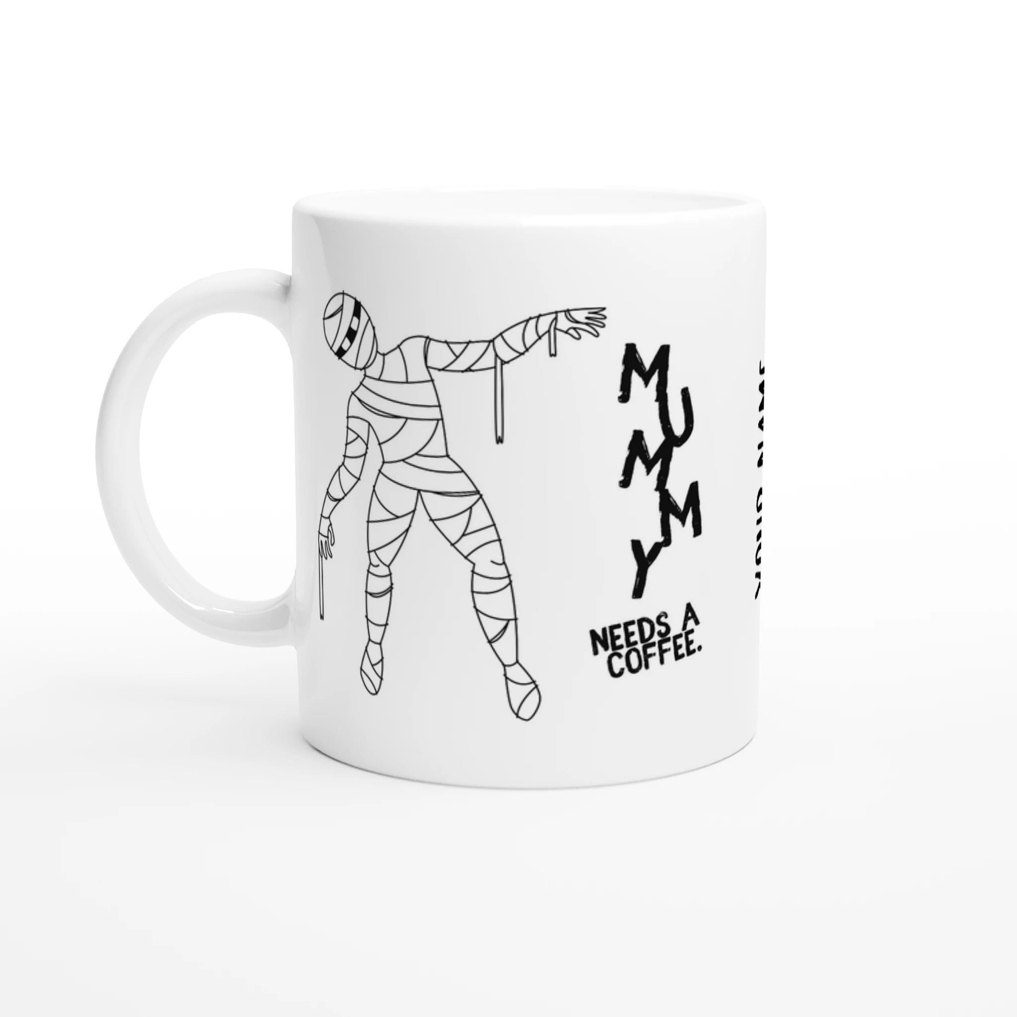 Personalised - Mummy Needs A Coffee - 11oz Ceramic Mug Ceramic White Personalised 11oz Mug Globally Fulfilled Mum
