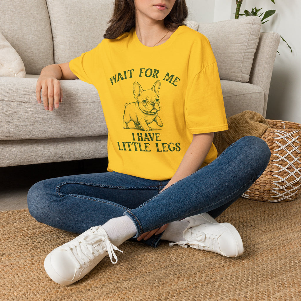 Wait For Me French Bulldog Unisex T-Shirt Unisex Adult T-shirt animal Globally Fulfilled