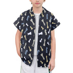 Chess Pattern Senior Kids Hawaiian Shirt Senior Kids Hawaiian Shirt 8-15 Chess Games Printed Offshore