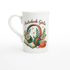 Audiobook Girlie - White 10oz Porcelain Slim Mug Default Title Porcelain Mug Globally Fulfilled Reading