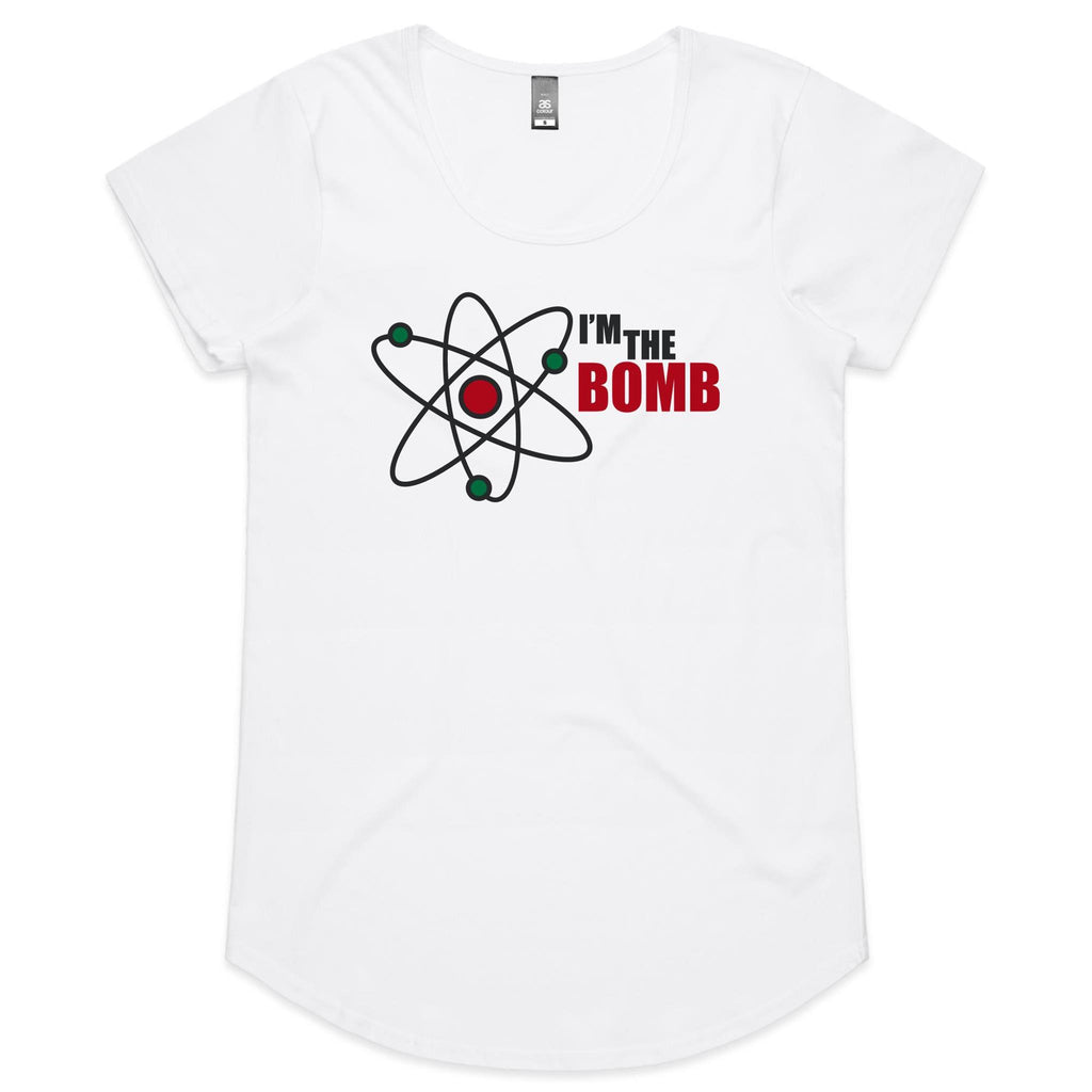 I'm The Bomb, Atom - Womens Scoop Neck T-Shirt White Womens Scoop Neck T-shirt Printed In Australia Science