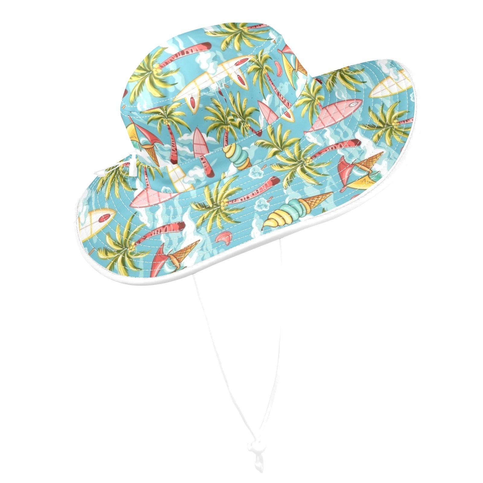Summer Surf Wide Brim Bucket Hat Wide Brim Bucket Hat Printed Offshore Surf