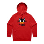 Ew People, Cat - Womens Hoodie Red Womens 2XL Womens Hoodie animal Printed In Australia