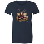 Reindeer, Christmas Movies Watching T-shirt - Womens T-shirt