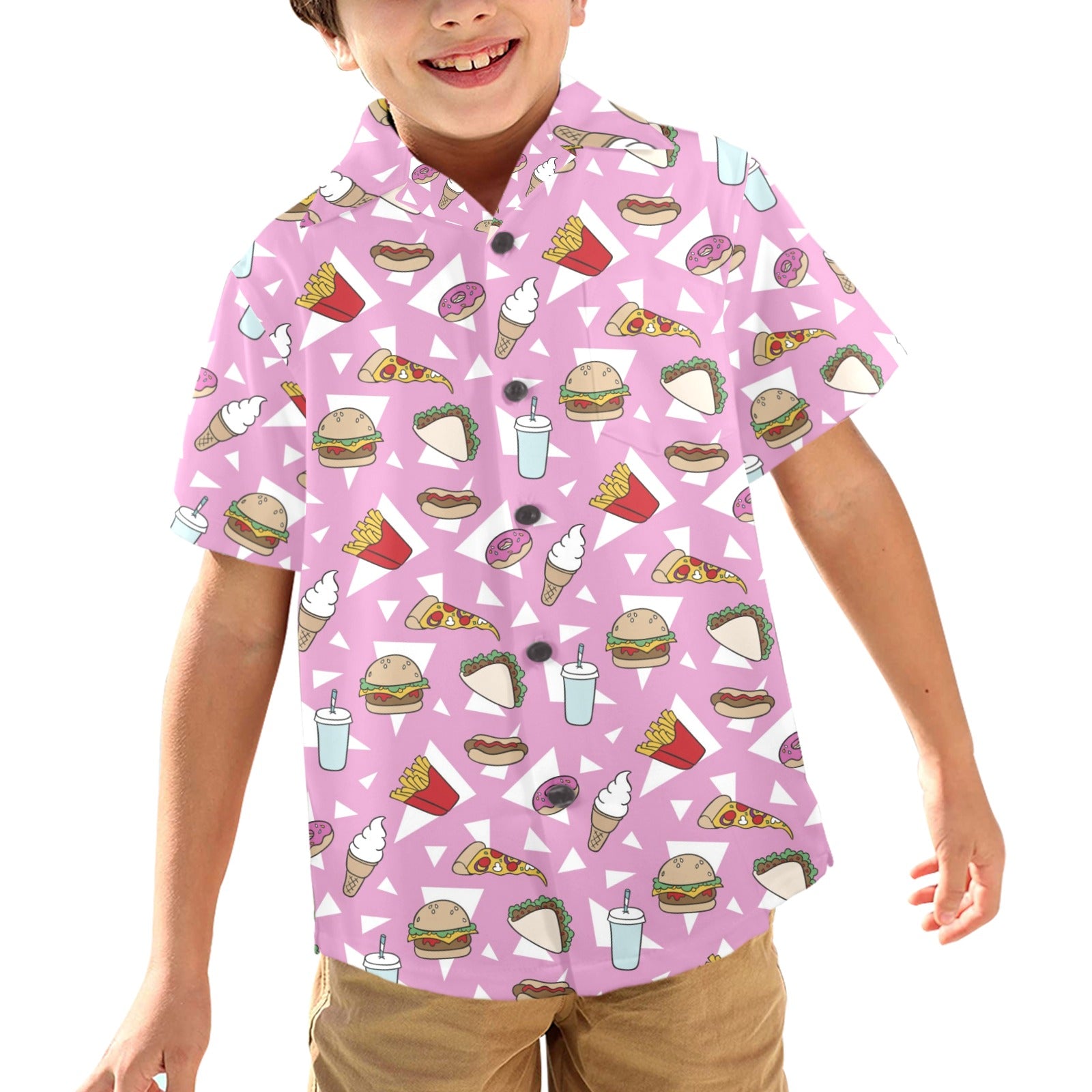 Fast Food - Junior Kids Hawaiian Shirt