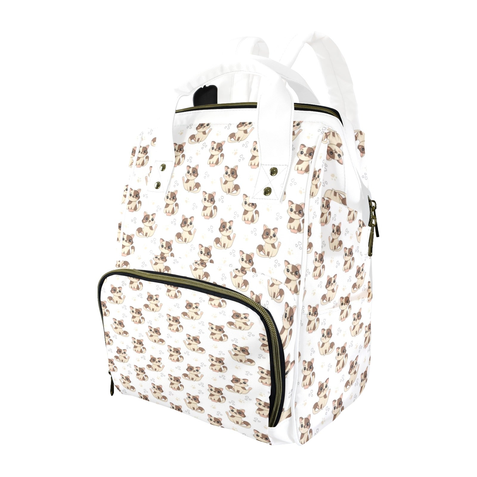 Cheeky Cats Multi-Function Backpack, Nappy / Diaper Bag One Size Multi-function Backpack, Nappy / Diaper Bag animal Printed Offshore
