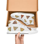 Pizza Slices On White Kids High Top Canvas Shoes