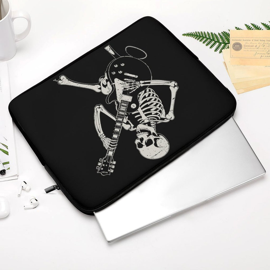Skeleton Playing Guitar Laptop Sleeve (Multiple Sizes) Laptop Sleeve Music Printed Offshore