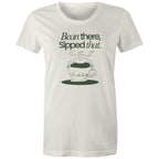 Bean There, Sipped That, Coffee - Womens T-shirt Natural Womens T-shirt Coffee Printed In Australia