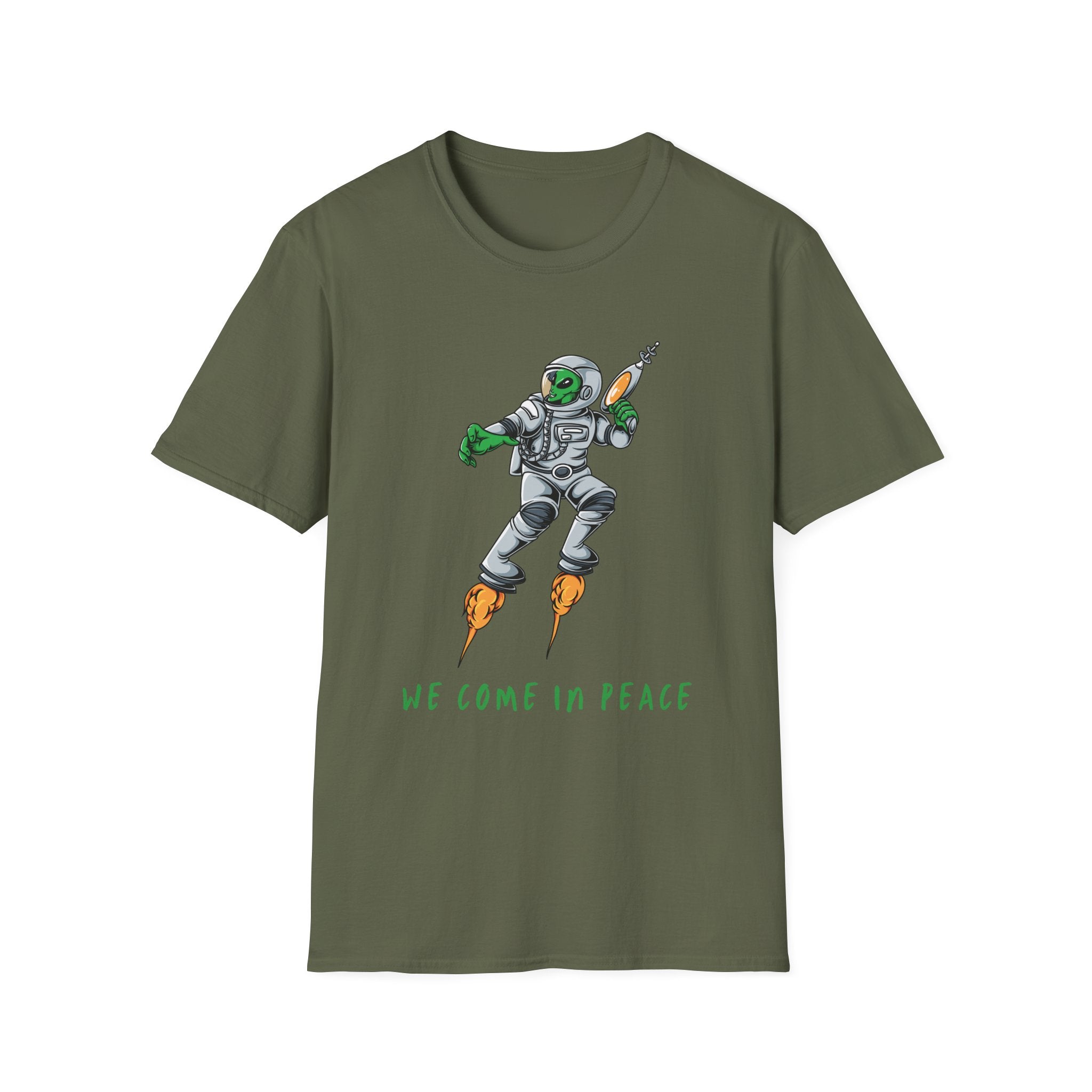 Alien, We Come In Peace - Unisex Softstyle T-Shirt