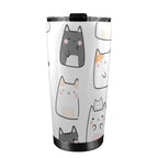 Cats - 20oz Mobile Tumbler with Lid (Black Lock) 20oz Travel Mug animal Printed Offshore
