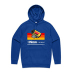 Camera Film, Now We Wait Men's AS Colour Hoodie Bright Royal Mens Hoodie Printed In Australia Retro