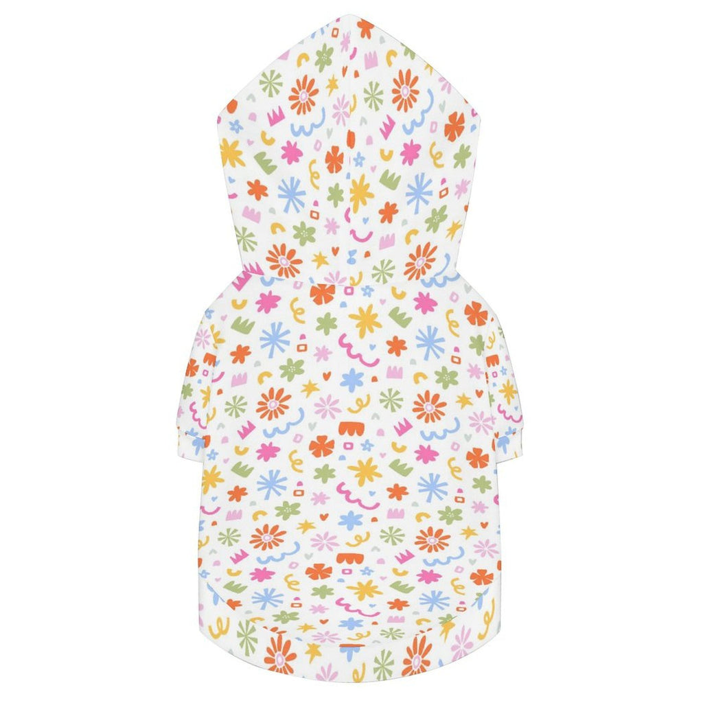 Abstract Colourful Shapes Pet Hoodie (Large Size)