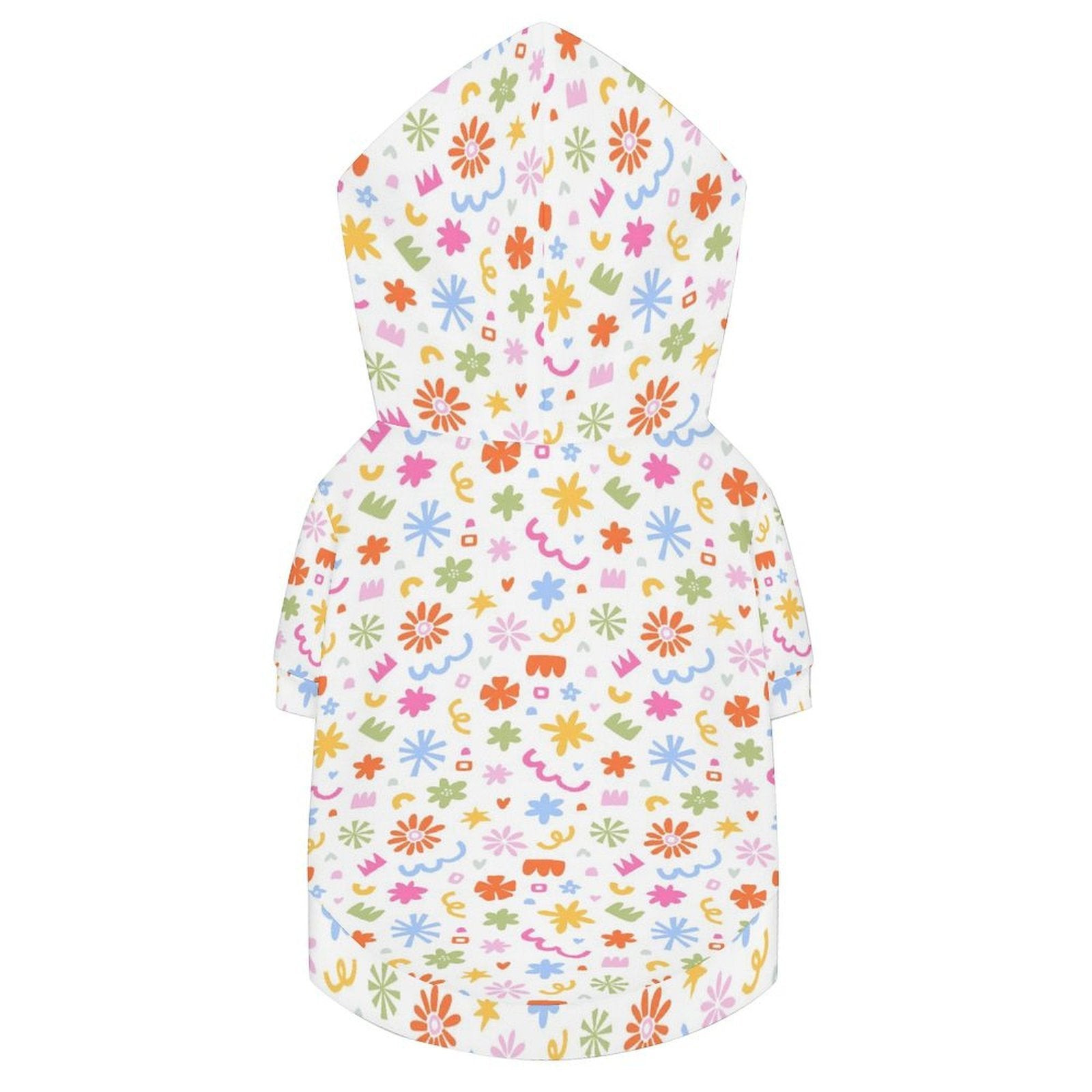 Abstract Colourful Shapes Pet Hoodie (Large Size)