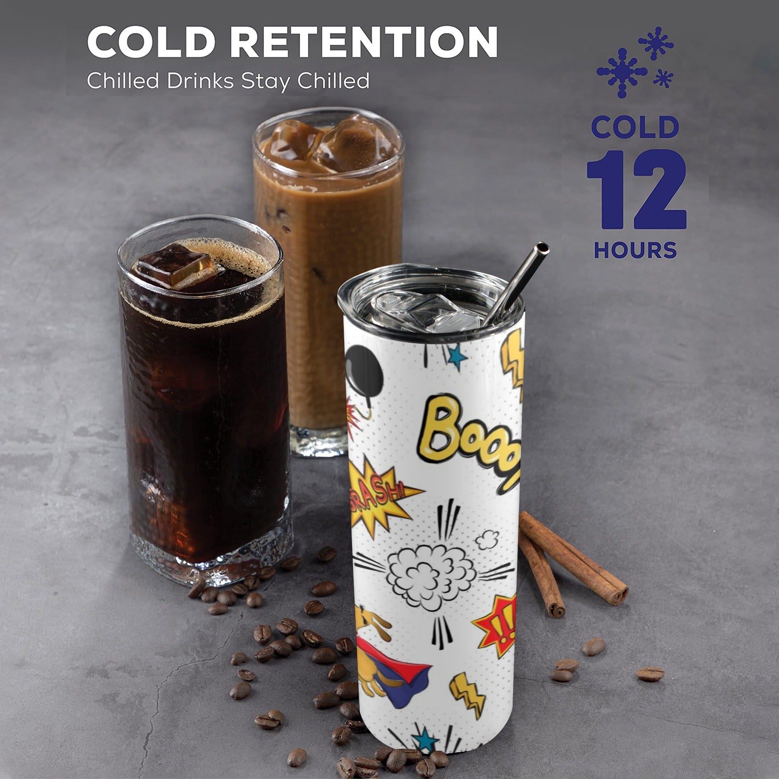 Superdog - 20oz Tall Skinny Tumbler with Lid and Straw