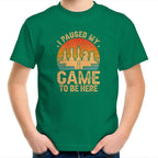 Chess, I Paused My Game To Be Here - Kids Youth T-Shirt Kelly Green Chess Games Printed In Australia