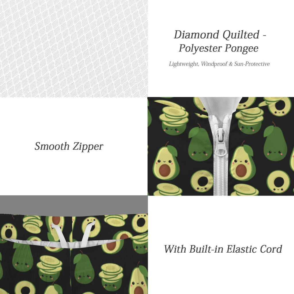 Cute Avocados Men's Lightweight Sun Hoodie & Shorts Set Men's Lightweight Sun Hoodie & Shorts Food Printed Offshore