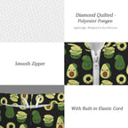 Cute Avocados Men's Lightweight Sun Hoodie & Shorts Set Men's Lightweight Sun Hoodie & Shorts Food Printed Offshore