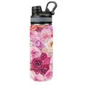 Pink Floral - Insulated Water Bottle with Dual-Use Lid (18oz) One Size Insulated Water Bottle with Dual-Use Lid (18oz) Plants Printed Offshore