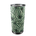 Stripy Leaves 20oz Mobile Tumbler with Lid (Black Lock) One Size 20oz Travel Mug Plants Printed Offshore