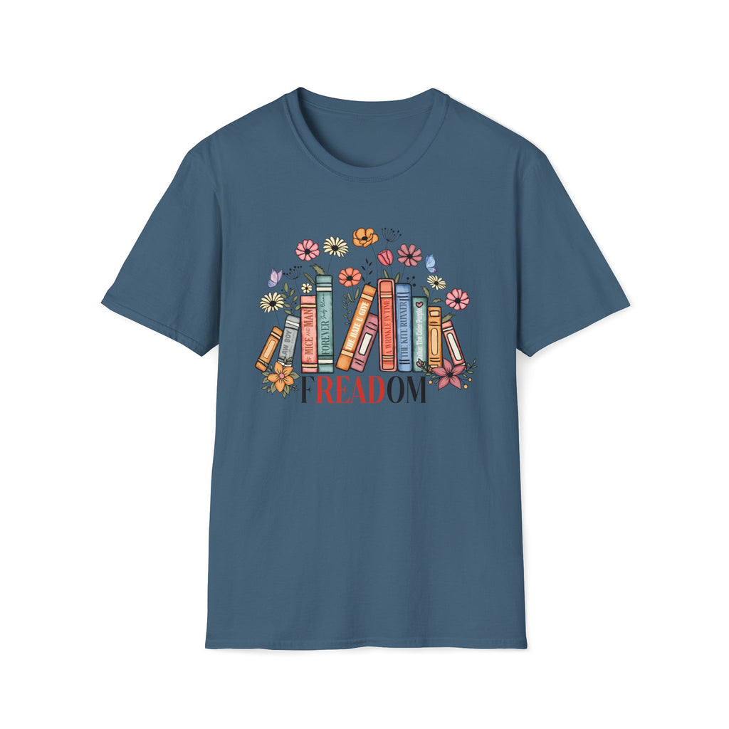 Freadom, Reading Books - Unisex Softstyle T-shirt