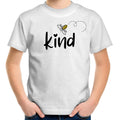 Bee Kind - Kids Youth T-Shirt White Kids Youth T-shirt animal Kindness Printed In Australia