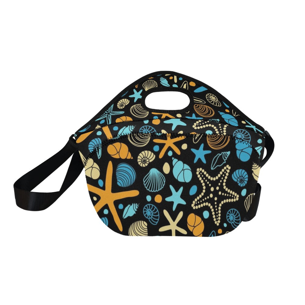 Starfish And Shells - Neoprene Lunch Bag Neoprene Lunch Bag Printed Offshore