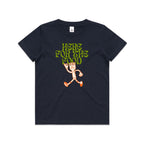Here For The Food - Kids Youth T-shirt Navy Kids T-shirt Food Printed In Australia
