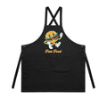 Fast Food AS Colour Carrie Apron Black One Size Apron Food Printed In Australia