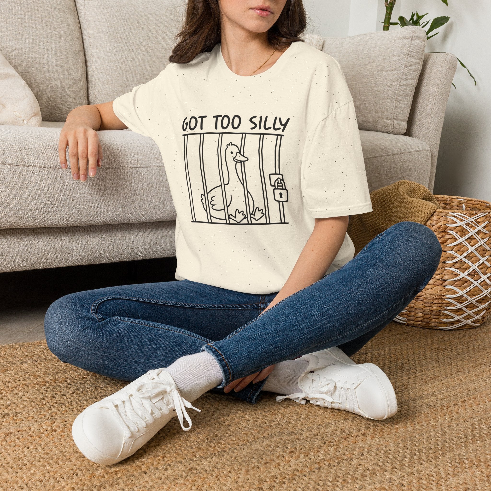 Got Too Silly Goose Unisex T-Shirt Natural Unisex Adult T-shirt animal Globally Fulfilled