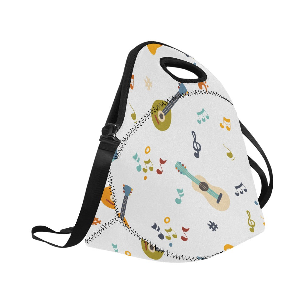 Guitar Music - Neoprene Lunch Bag Neoprene Lunch Bag Printed Offshore