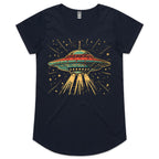 Retro UFO Womens AS Colour Scoop Neck T-Shirt
