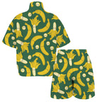 Happy Bananas Women's Windbreaker Short Set Women's Windbreaker Short Set Food Printed Offshore
