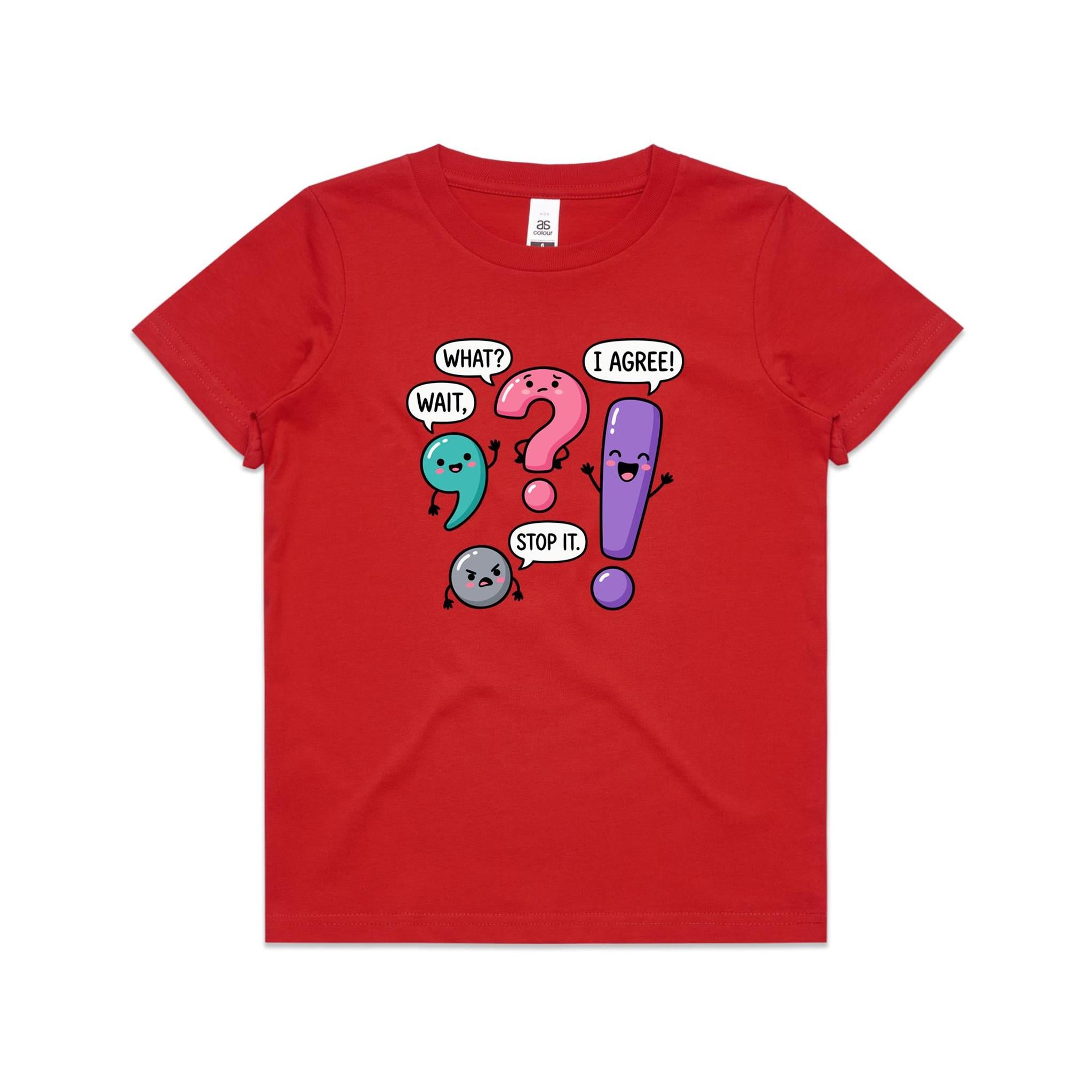 Funny Punctuation Kids AS Colour T-shirt