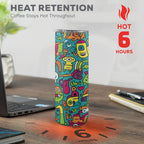 Crazy Characters - 20oz Tall Skinny Tumbler with Lid and Straw