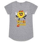 Stay Cool - Womens Scoop Neck T-Shirt Grey Marle Womens Scoop Neck T-shirt Printed In Australia Summer