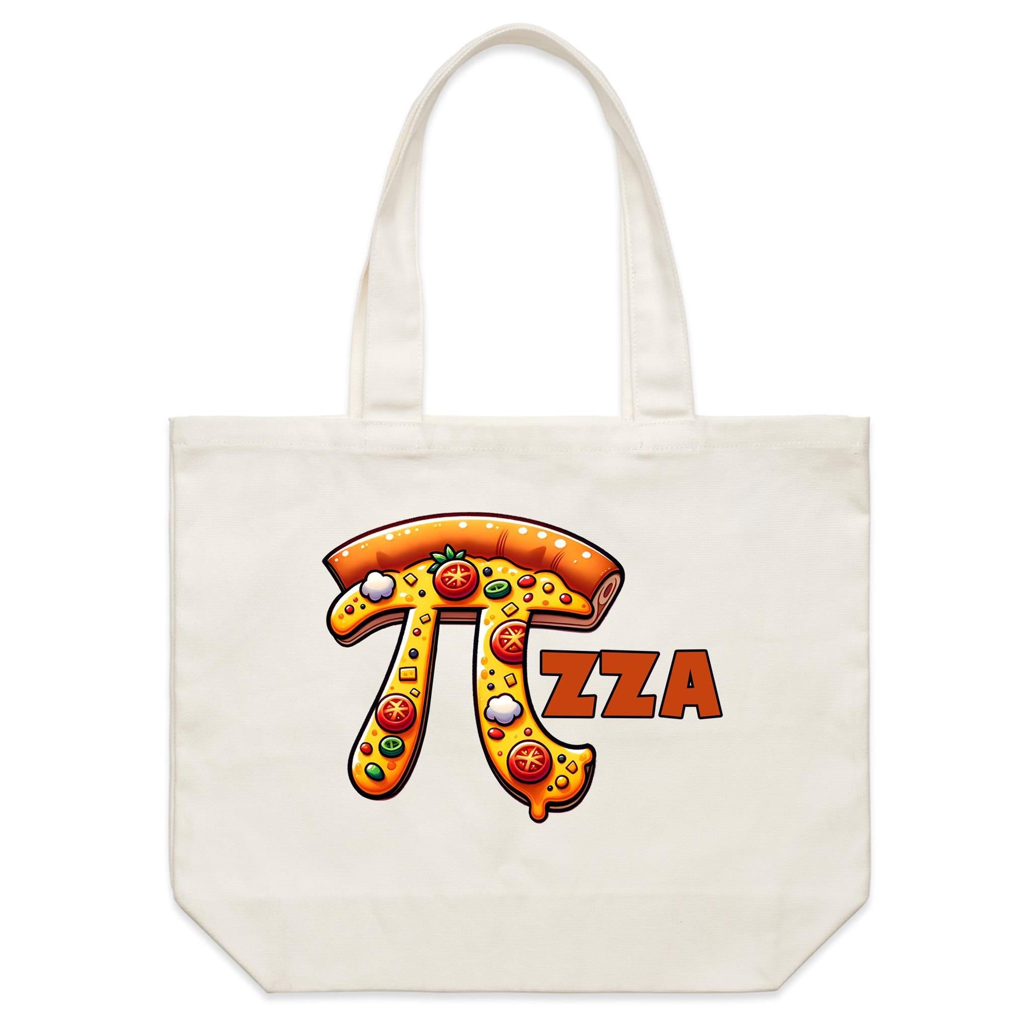 Pizza Pi - Shoulder Canvas Tote Bag Default Title Large Tote Bag Food Maths Printed In Australia