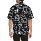 Monsters In Black And White - Mens Hawaiian Shirt