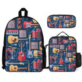 Musical Instruments Three Piece Backpack Set white One size Three Piece Backpack Set Printed Offshore