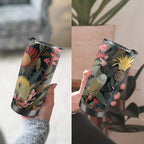 Australian Native Flowers - 20oz Mobile Tumbler with Lid (Black Lock) 20oz Travel Mug Plants Printed Offshore