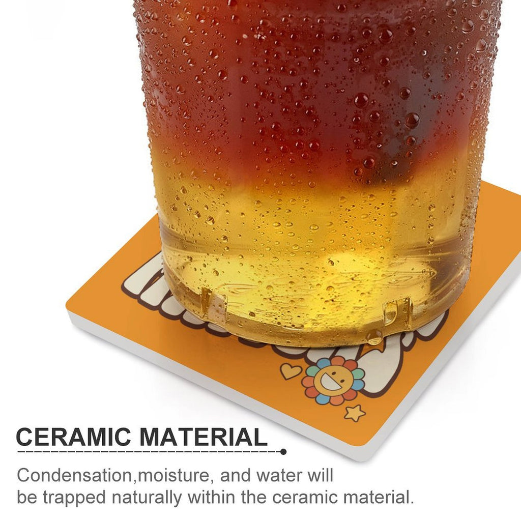 Kindness Matters - Ceramic Coasters (Square) Ceramic Coasters Kindness Printed Offshore