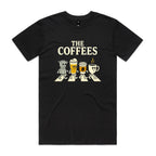 The Coffees, Crossing Road Men's AS Colour T-shirt Black Mens T-shirt Coffee Music Printed In Australia