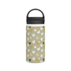 Chicken Life Stainless Steel Water Bottle, Handle Lid White 12oz Stainless Steel Water Bottle With Handle Lid animal Globally Fulfilled