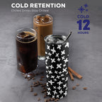 Black And White X's - 20oz Tall Skinny Tumbler with Lid and Straw