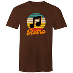 Retro Music - Mens T-Shirt Dark Chocolate Mens T-shirt Music Printed In Australia Retro